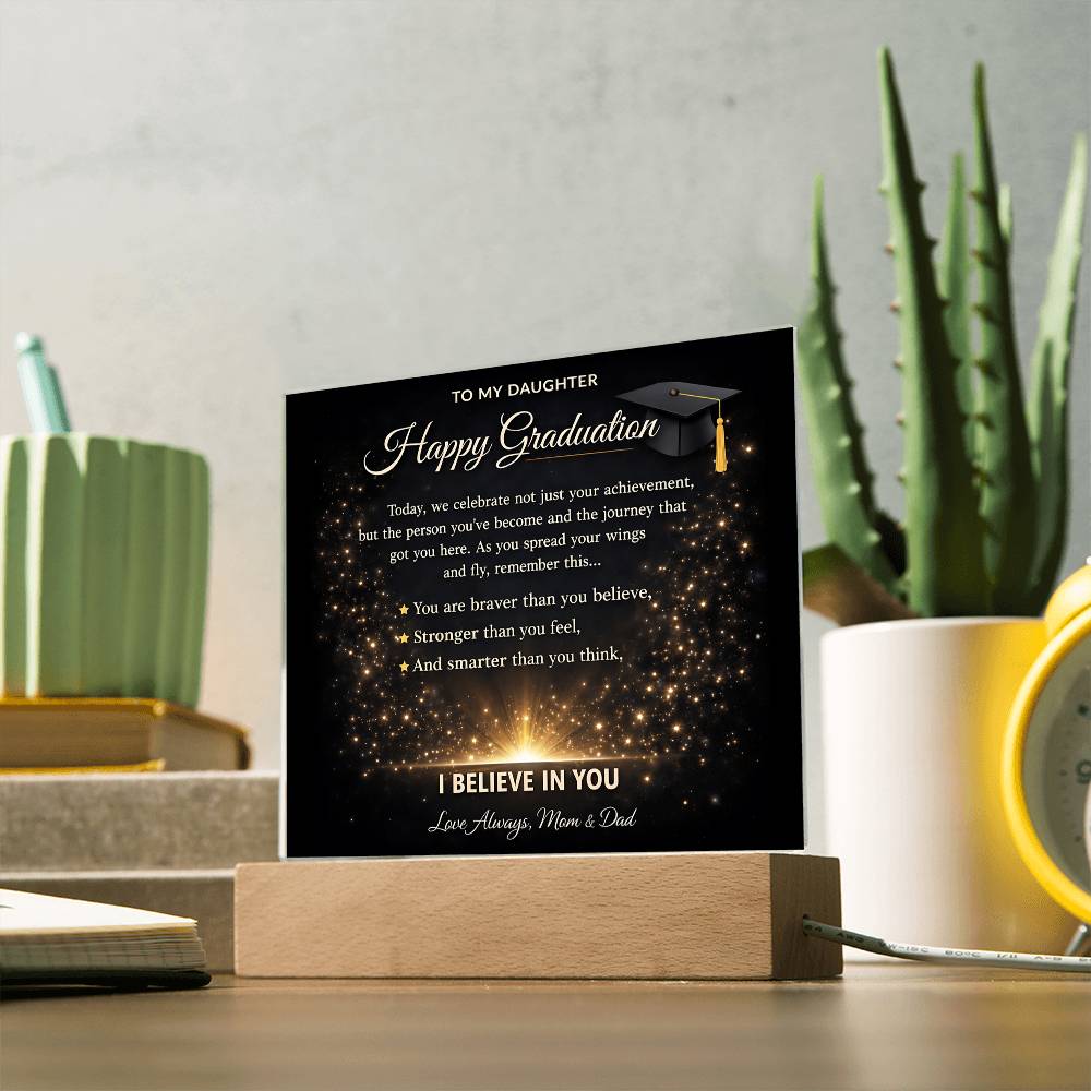 To My Daughter-I Believe In You-Acrylic Light Stand