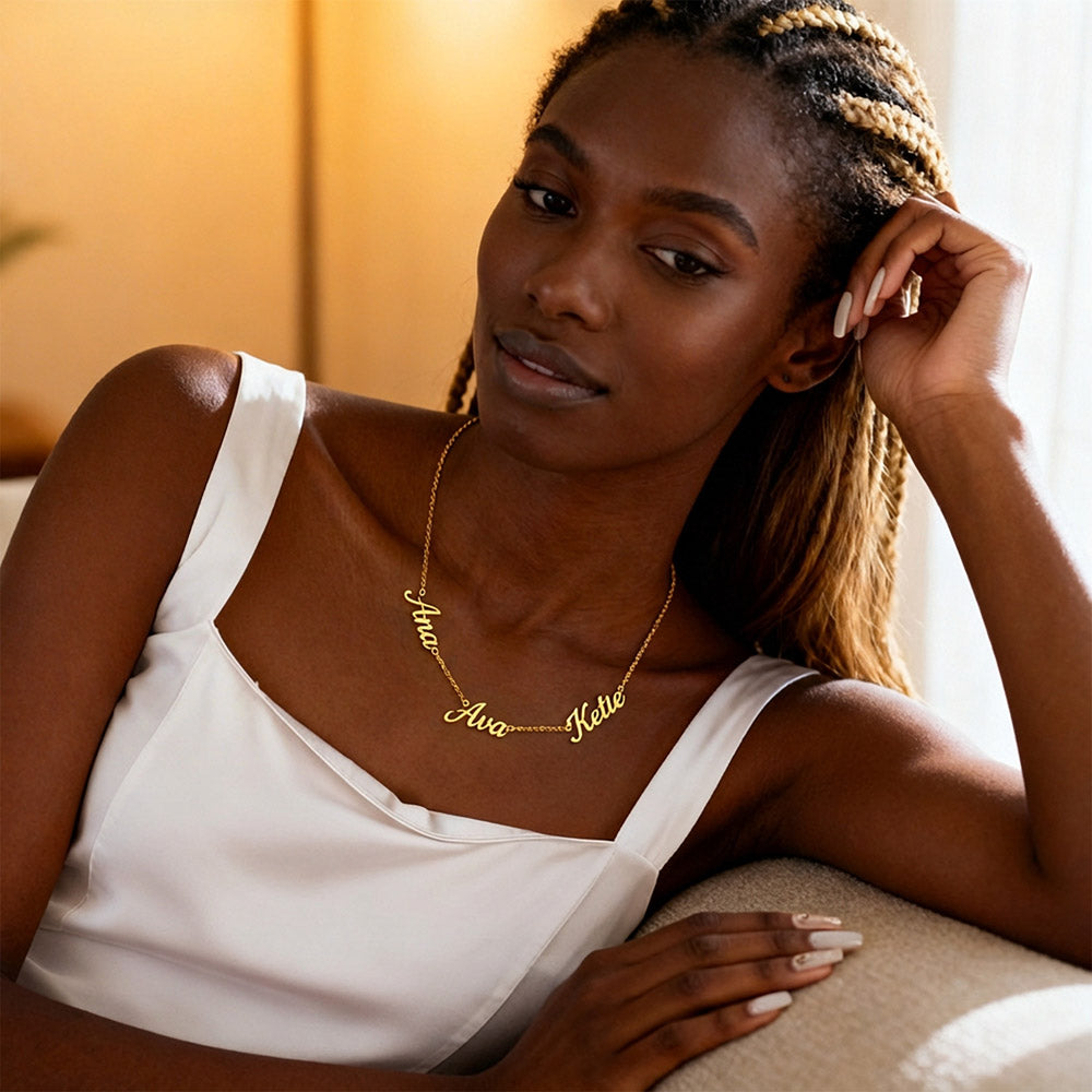 To My Beautiful Mom-Love You Always & Forever-Multi Name Necklace