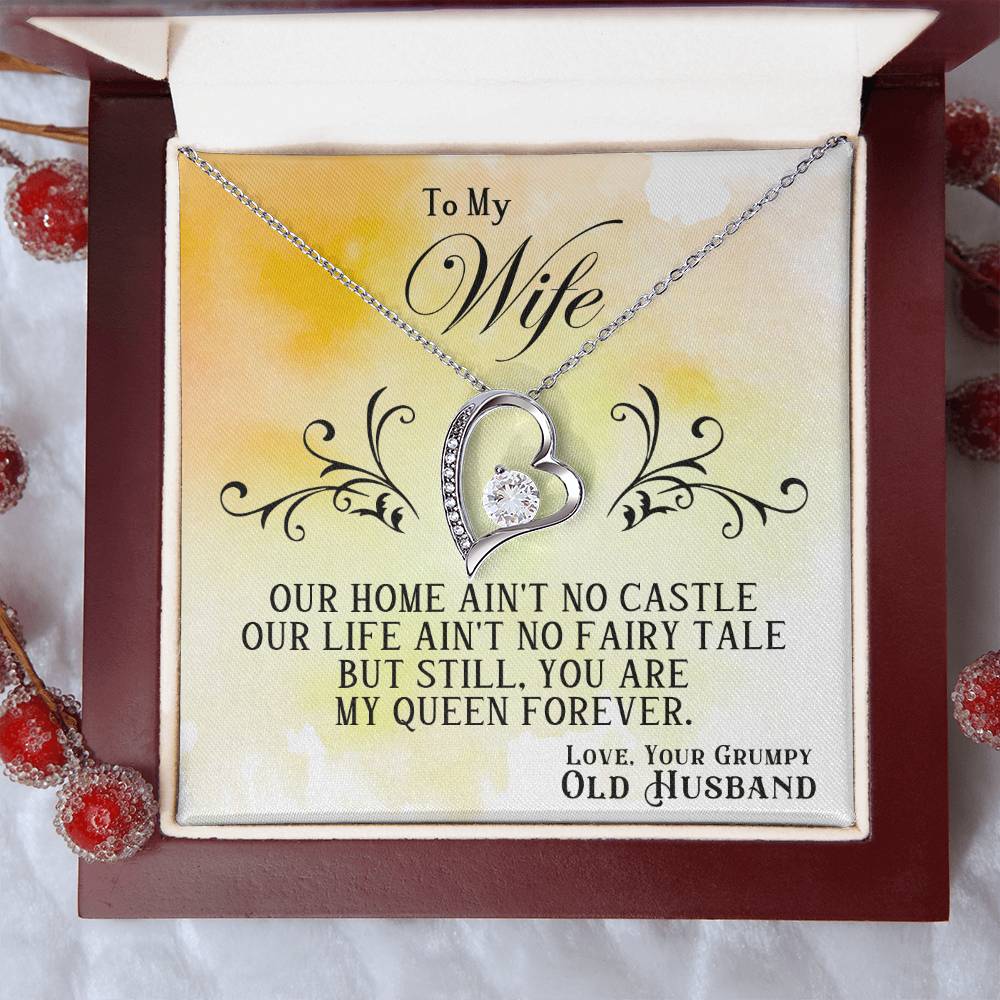 To My Wife-Queen Forever-Forever Love Necklace