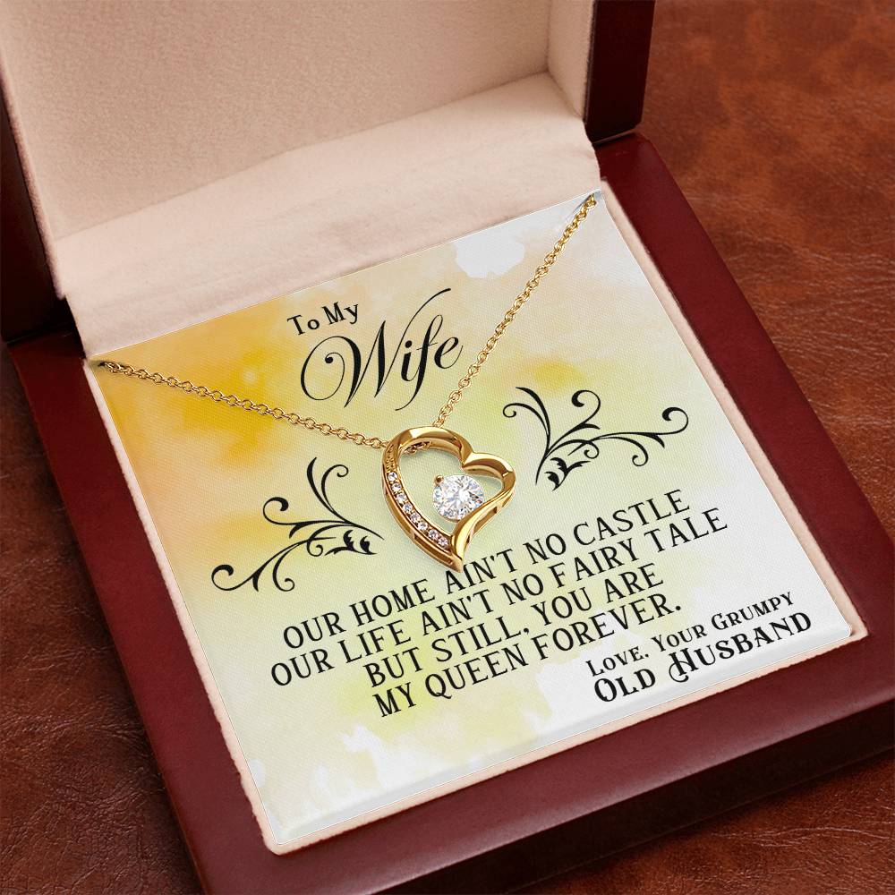 To My Wife-Queen Forever-Forever Love Necklace