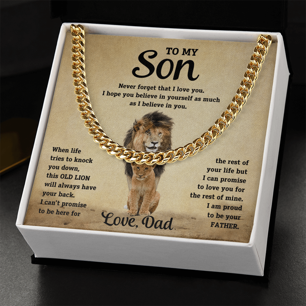To My Son - Believe In Yourself - Cuban Link Chain
