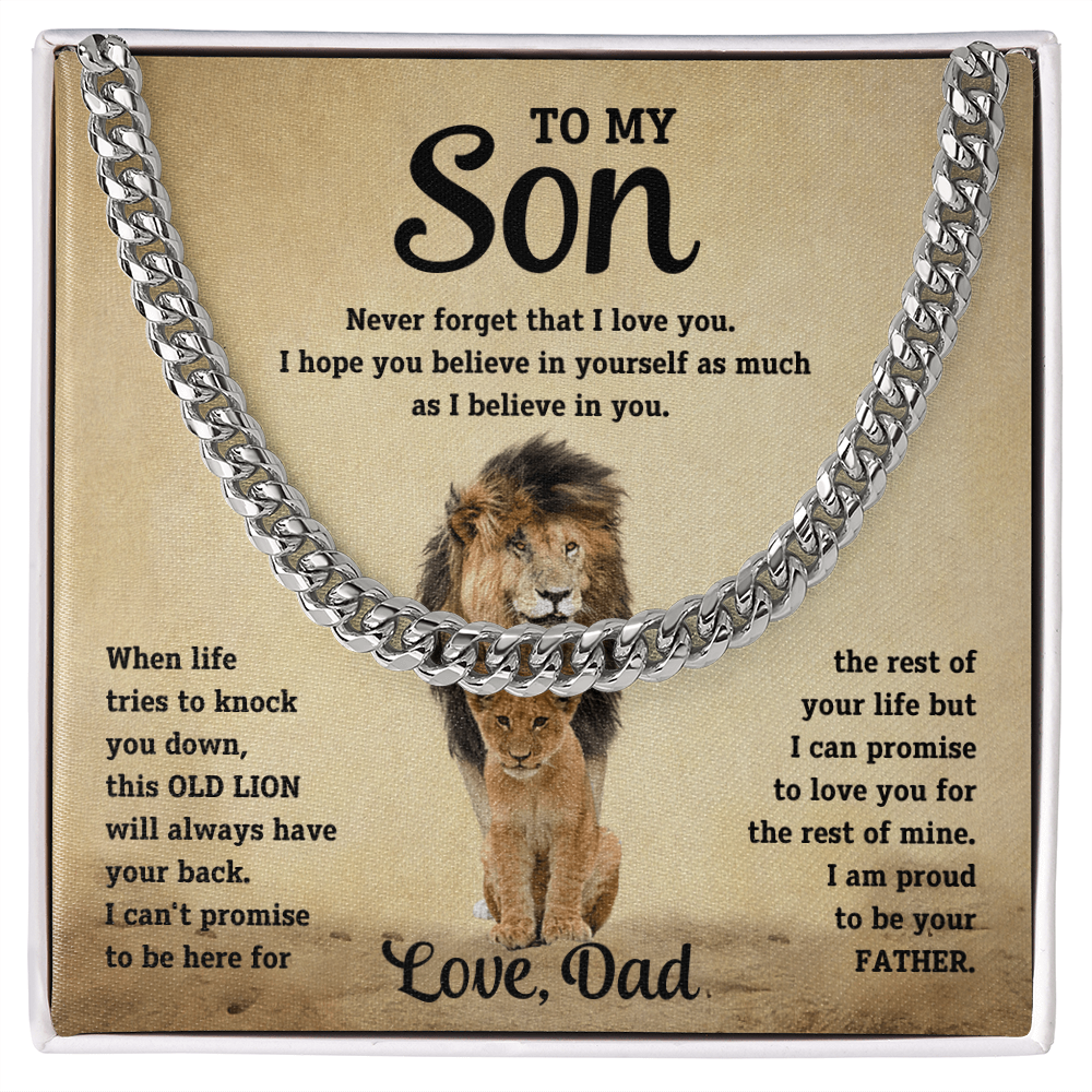 To My Son - Believe In Yourself - Cuban Link Chain