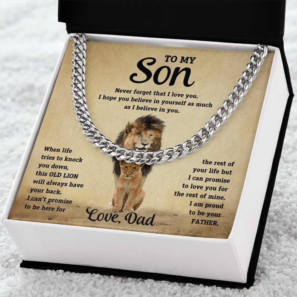 To My Son - Believe In Yourself - Cuban Link Chain