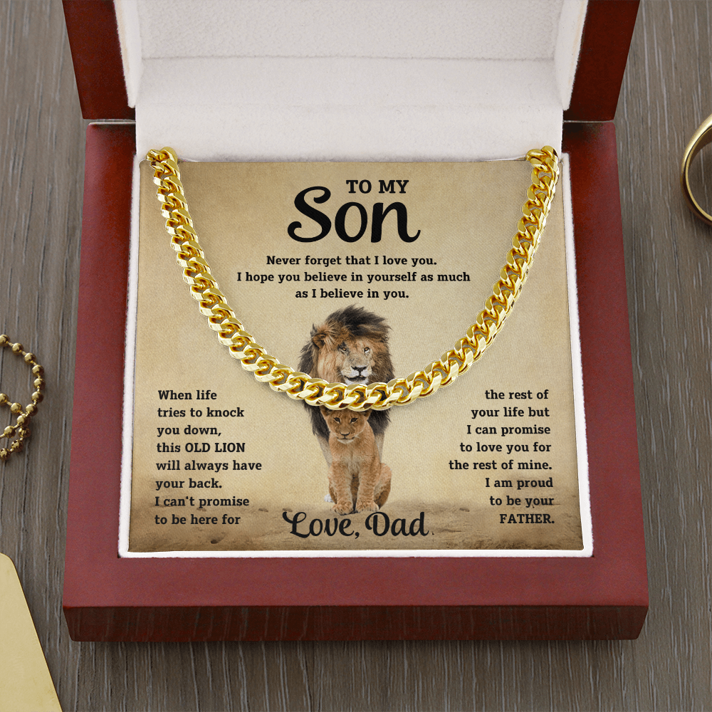 To My Son - Believe In Yourself - Cuban Link Chain