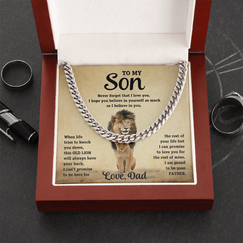 To My Son - Believe In Yourself - Cuban Link Chain