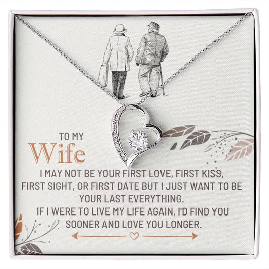 To My Wife-Love You Sooner-Forever Love Necklace