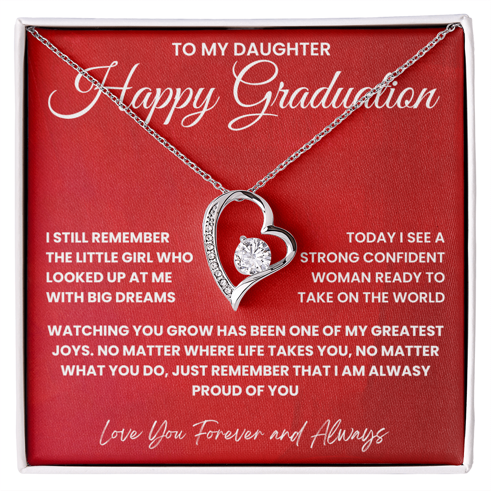 To My Daughter-Happy Graduation-Forever Love Necklace