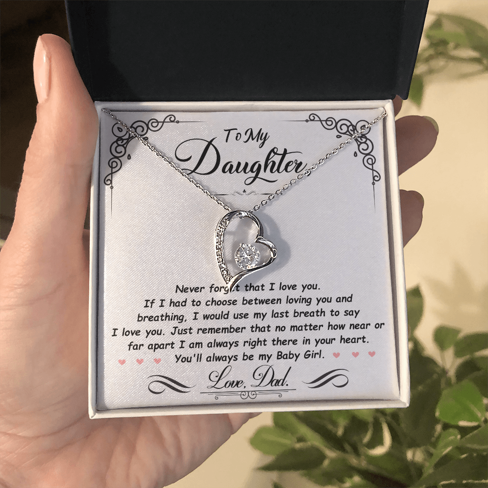 To My Daughter - Always My Baby Girl - Forever Love  Necklace