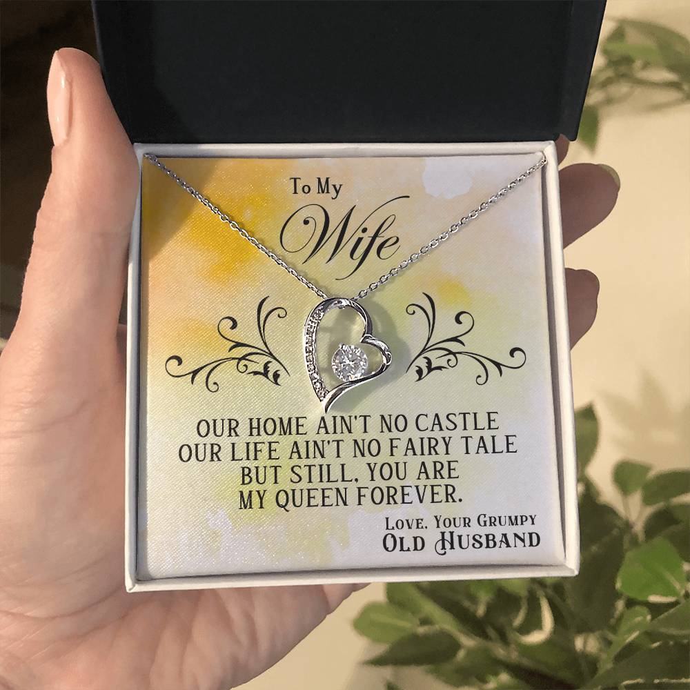 To My Wife-Queen Forever-Forever Love Necklace