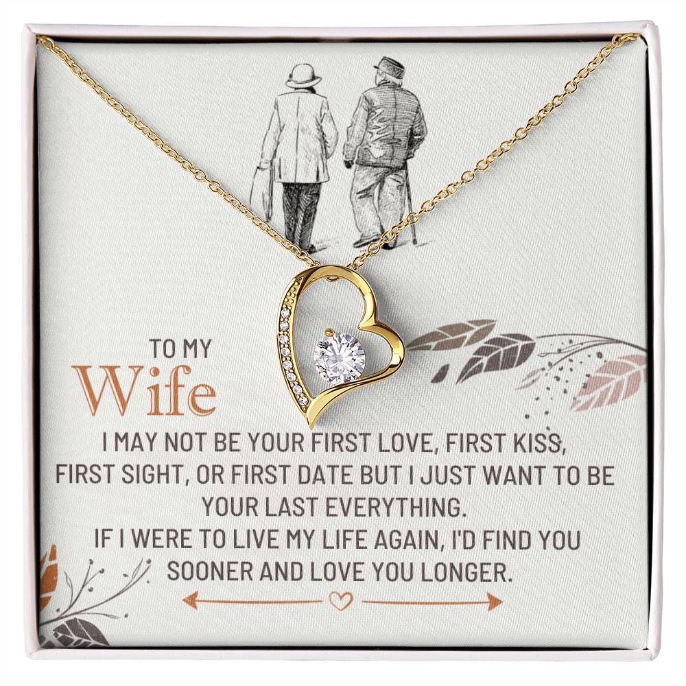 To My Wife-Love You Sooner-Forever Love Necklace