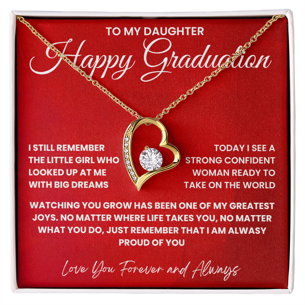 To My Daughter-Happy Graduation-Forever Love Necklace