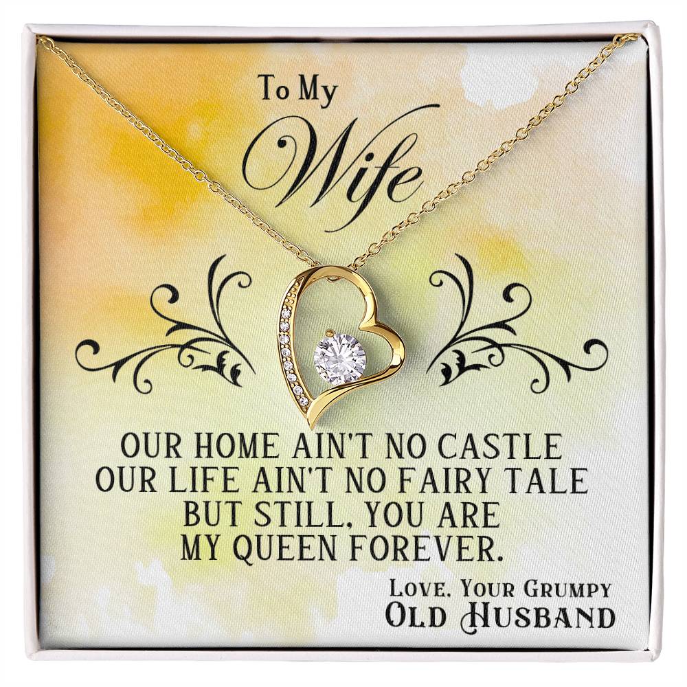 To My Wife-Queen Forever-Forever Love Necklace