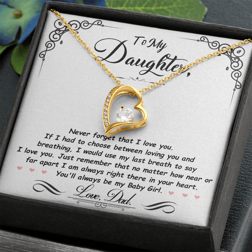 To My Daughter - Always My Baby Girl - Forever Love  Necklace