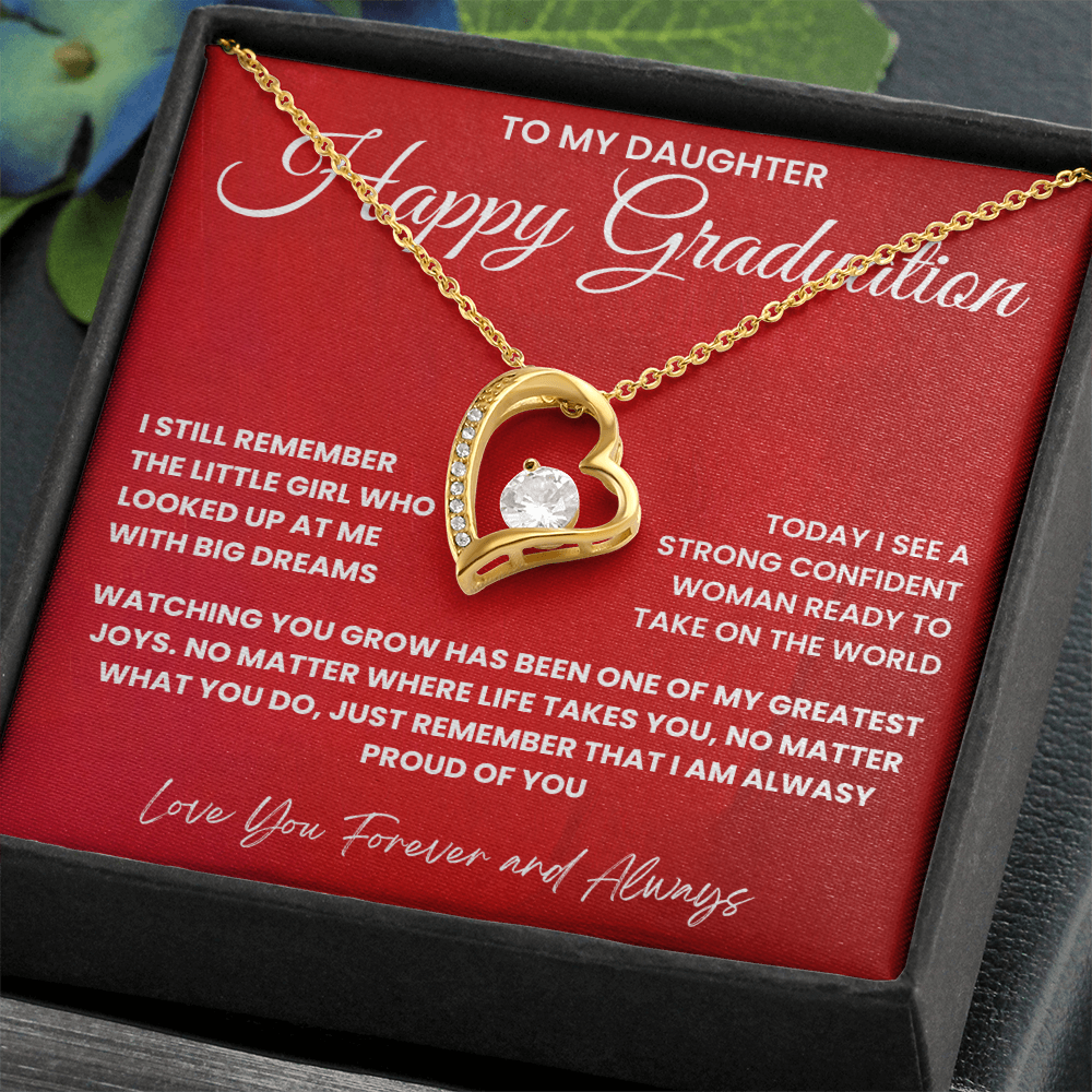 To My Daughter-Happy Graduation-Forever Love Necklace