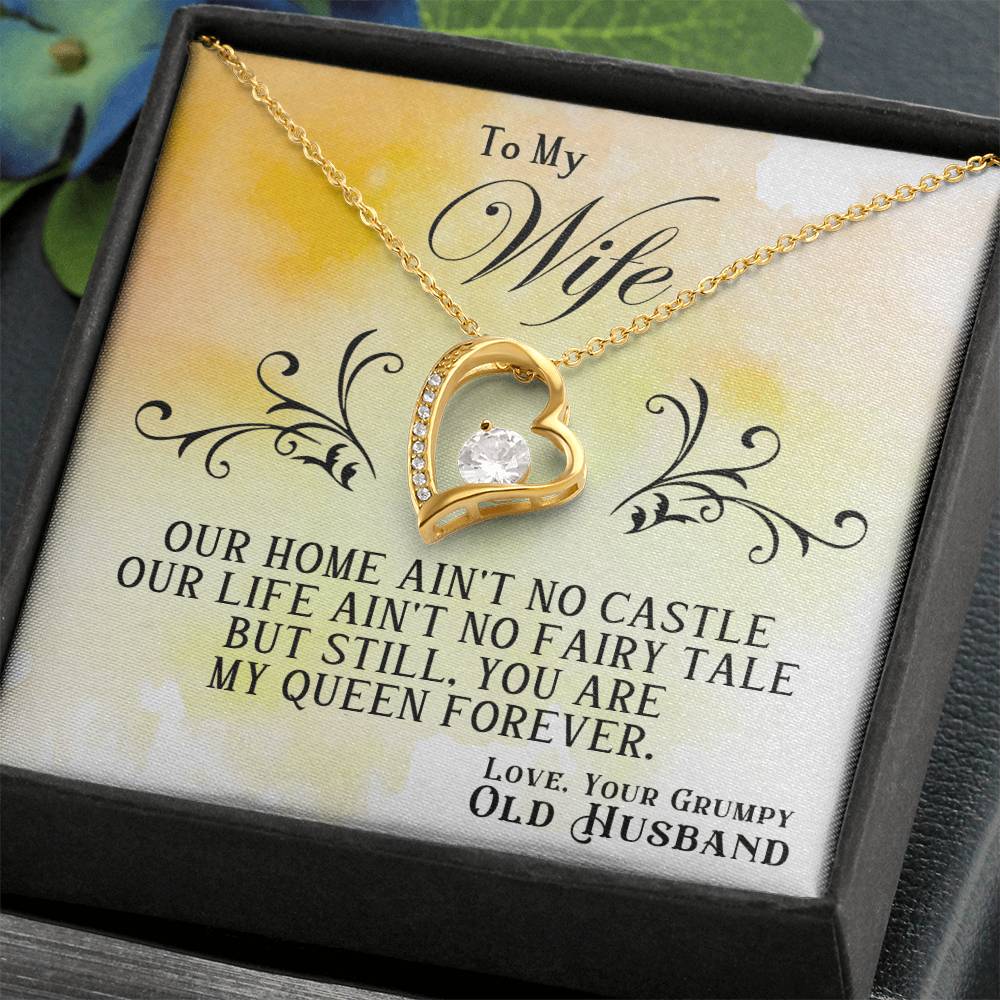 To My Wife-Queen Forever-Forever Love Necklace