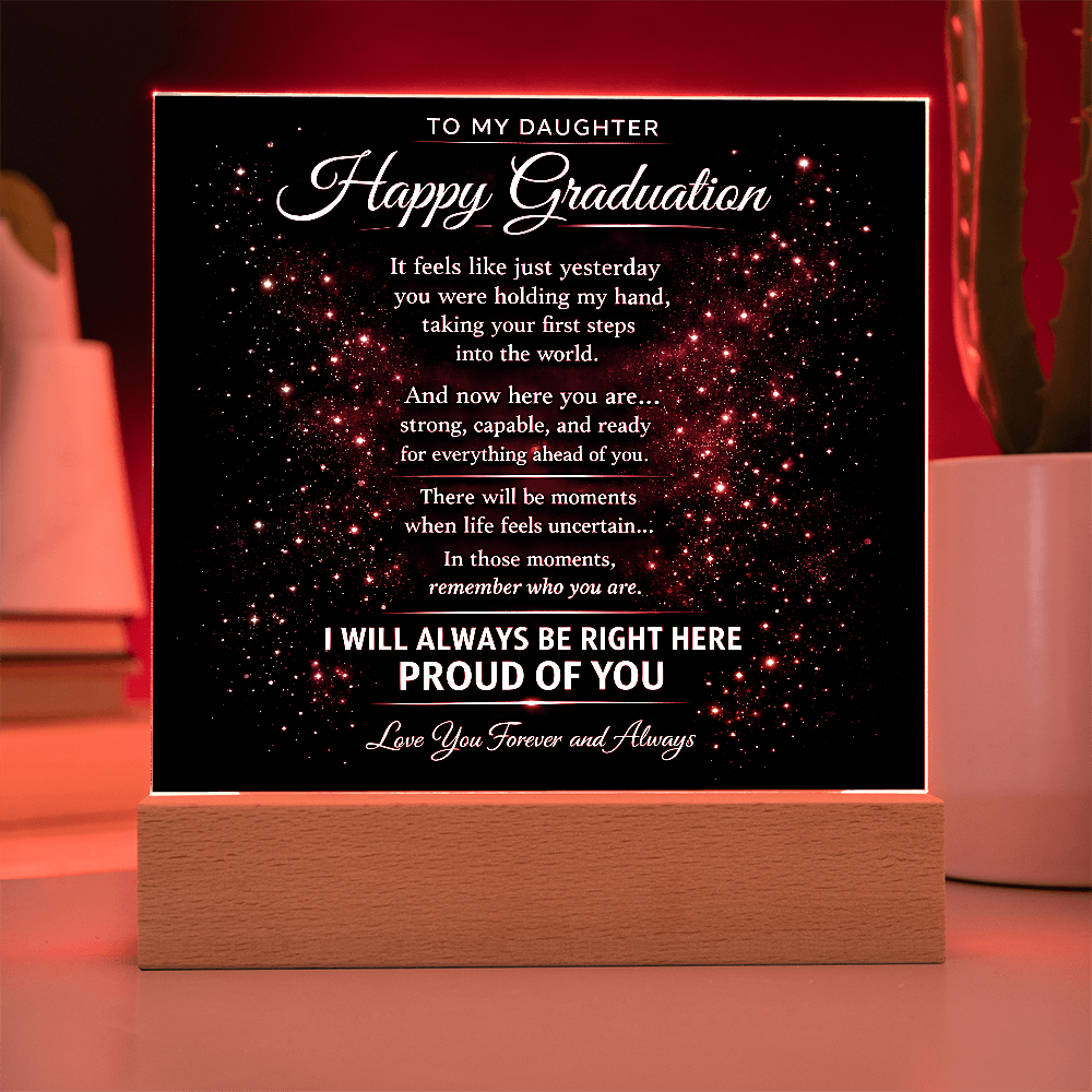 To My Daughter-Always Right Here For You-Acrylic Light Stand