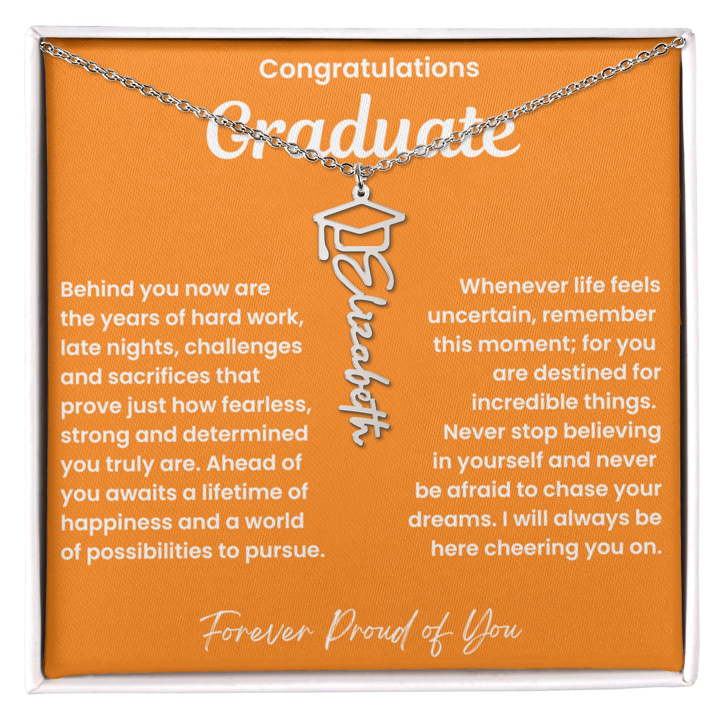 Congratulations Graduate-Name Necklace-O