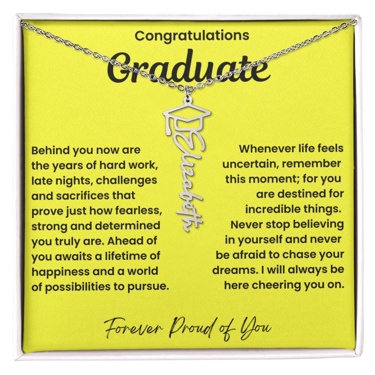 Congratulations Graduate-Name Necklace-Y