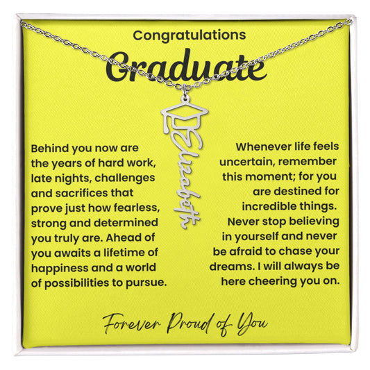 Congratulations Graduate-Name Necklace-Y