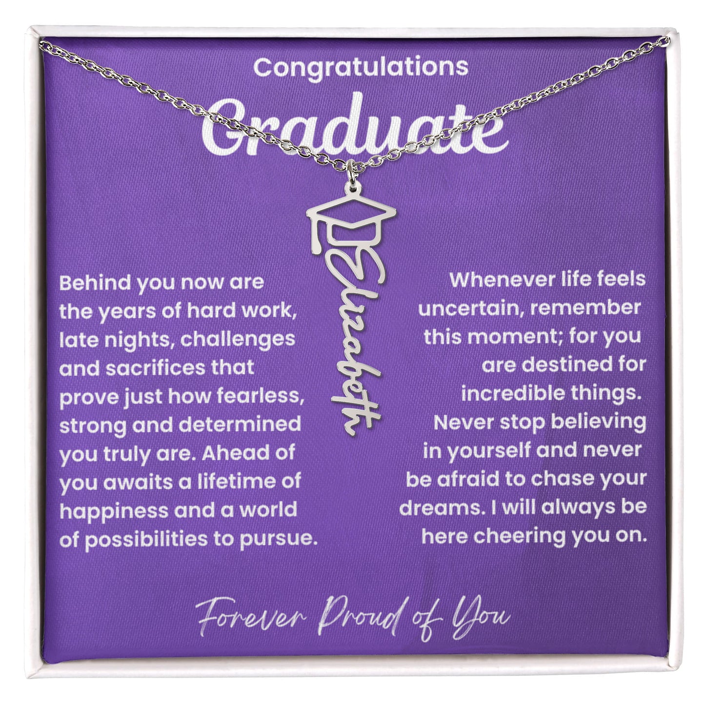 Congratulations Graduate-Name Necklace-P