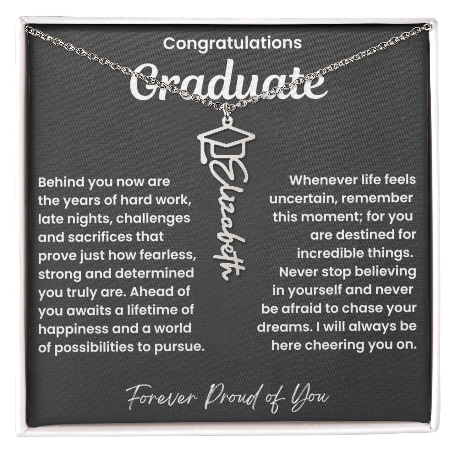 Congratulations Graduate-Name Necklace-BL