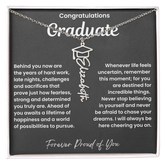 Congratulations Graduate-Name Necklace-BL
