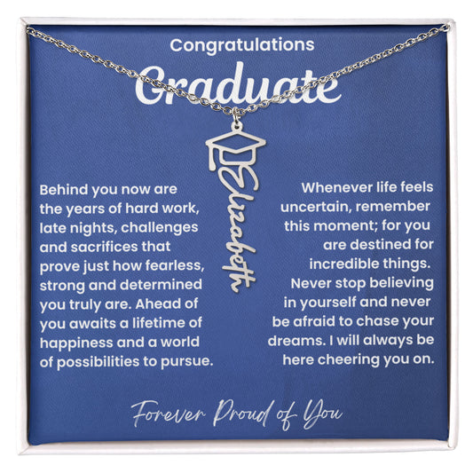 Congratulations Graduate-Name Necklace-NB