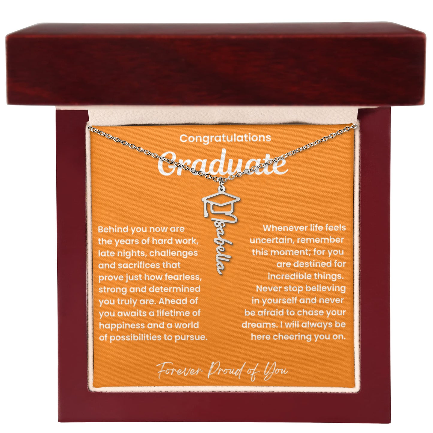 Congratulations Graduate-Name Necklace-O