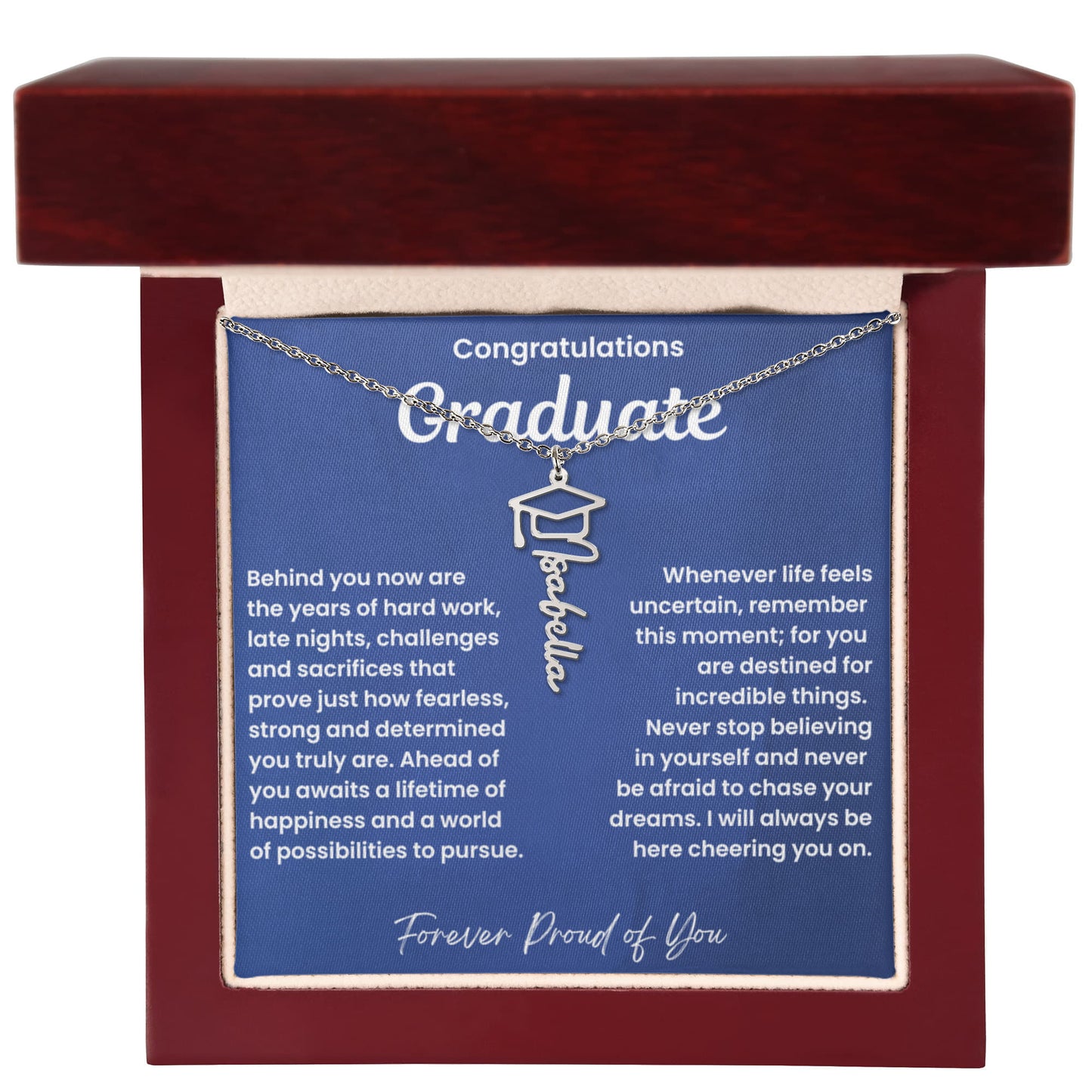Congratulations Graduate-Name Necklace-NB