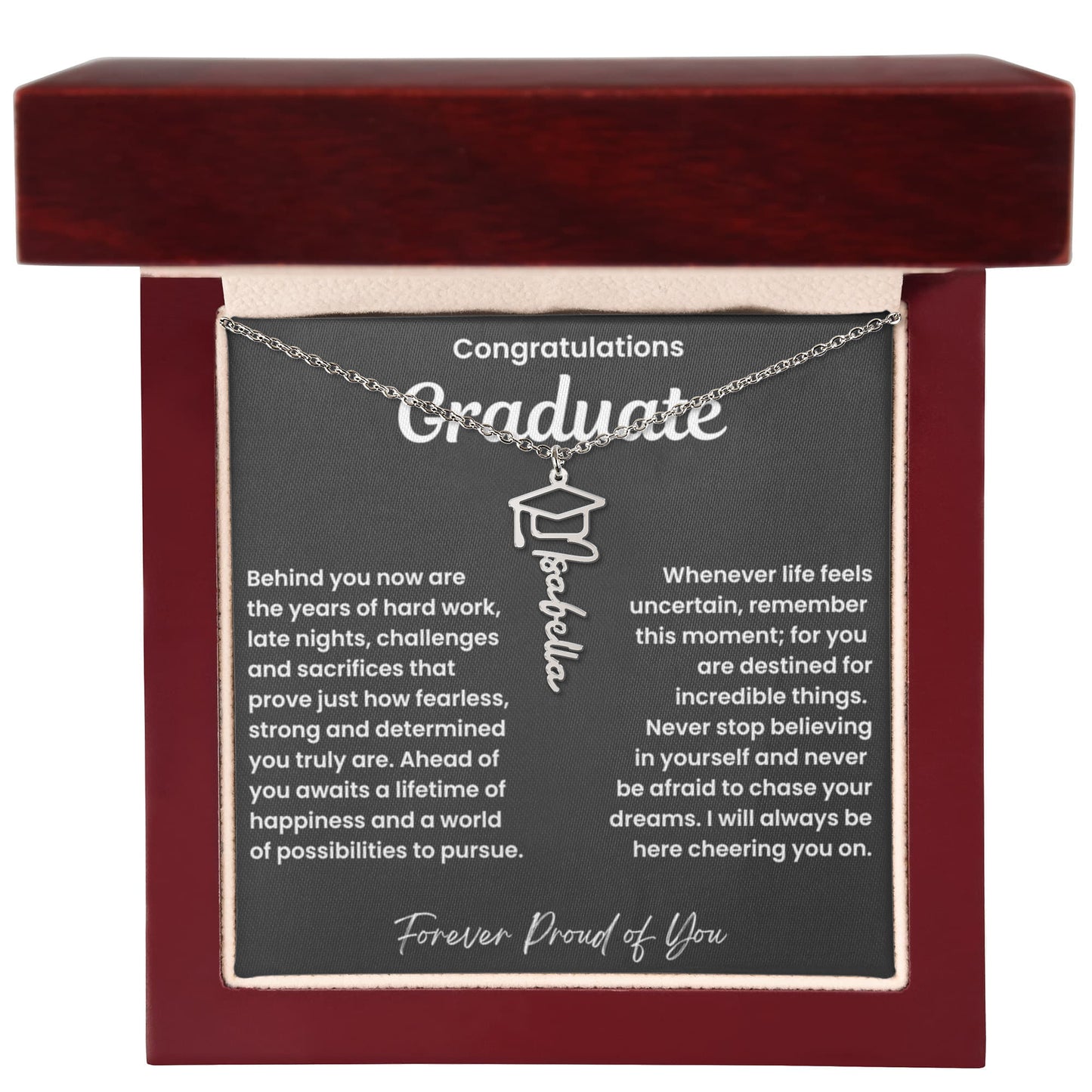 Congratulations Graduate-Name Necklace-BL