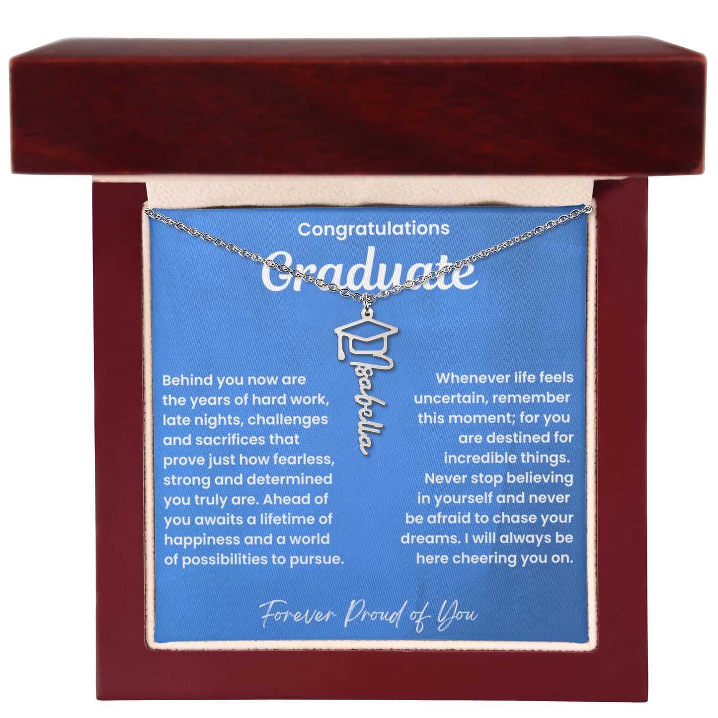 Congratulations Graduate-Name Necklace-LB