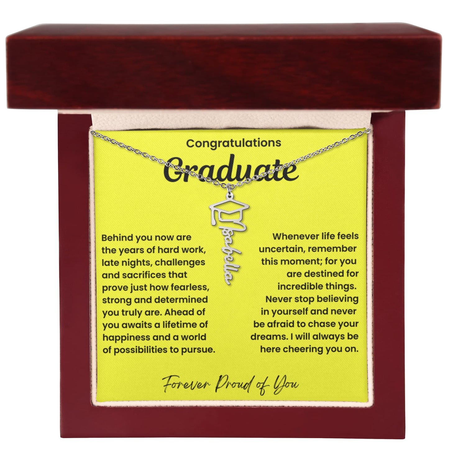 Congratulations Graduate-Name Necklace-Y