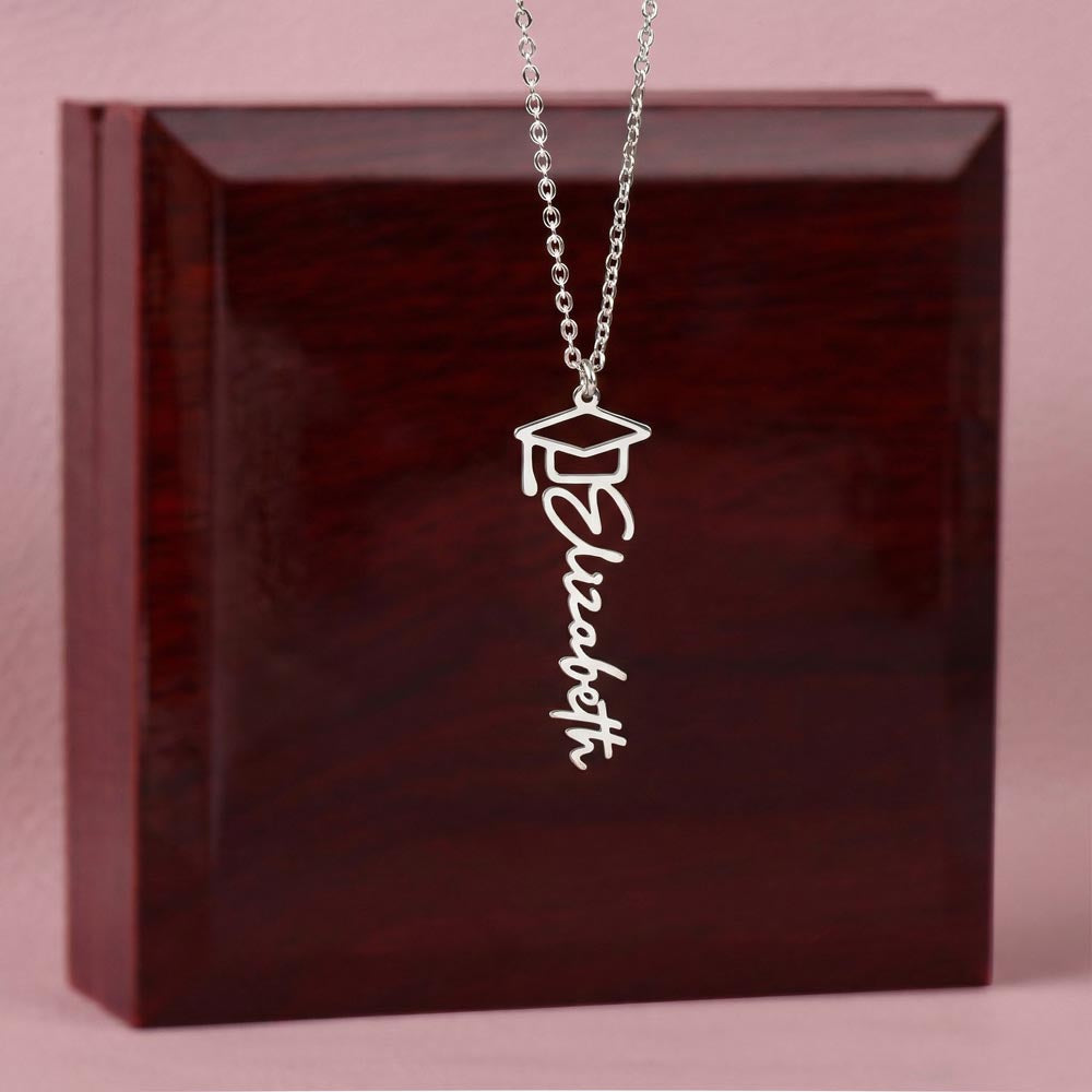 To My Daughter-Happy Graduation-Graduation Name Necklace