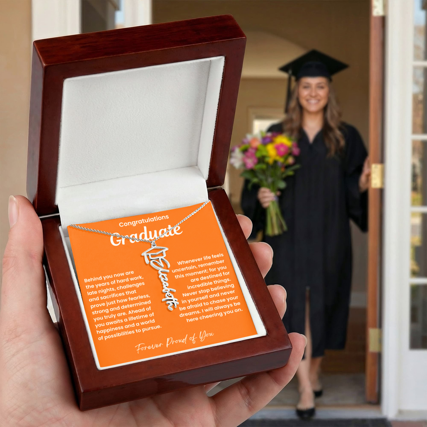 Congratulations Graduate-Name Necklace-O
