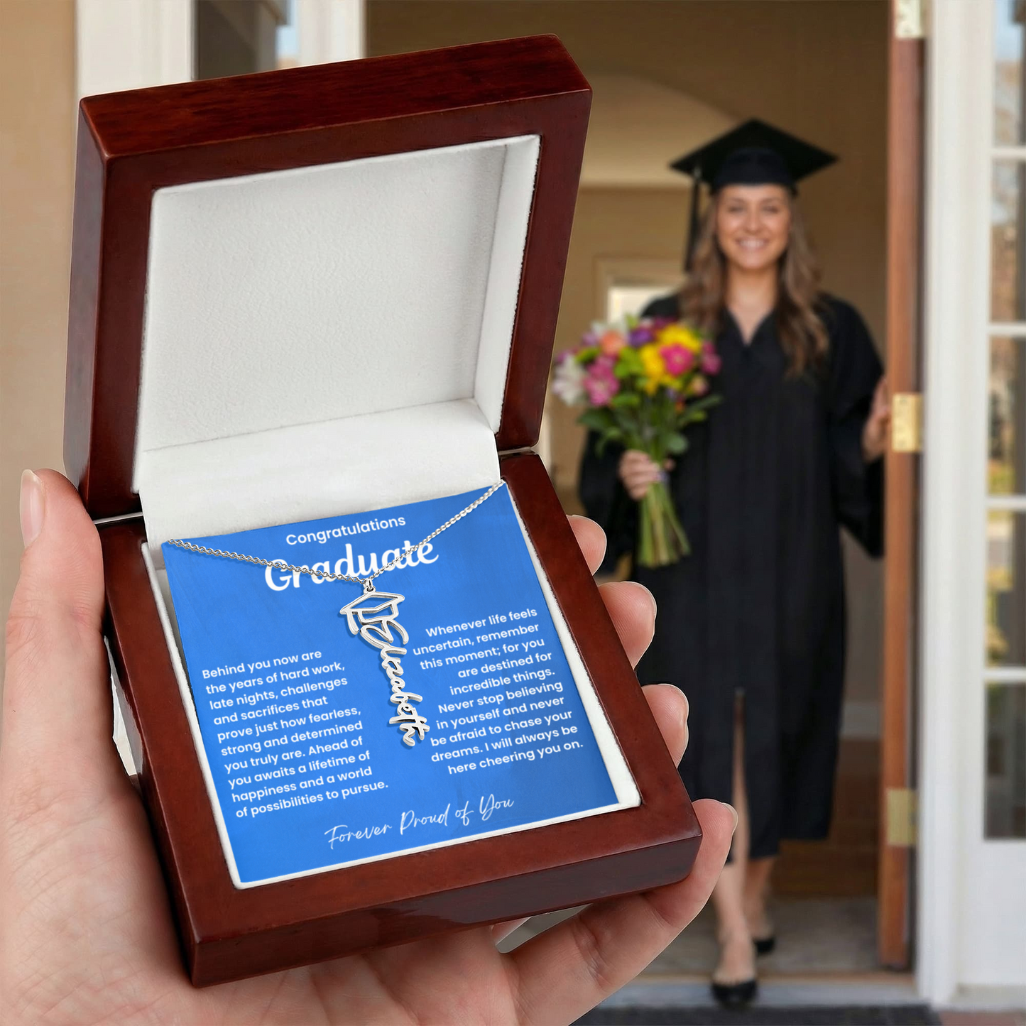 Congratulations Graduate-Name Necklace-LB