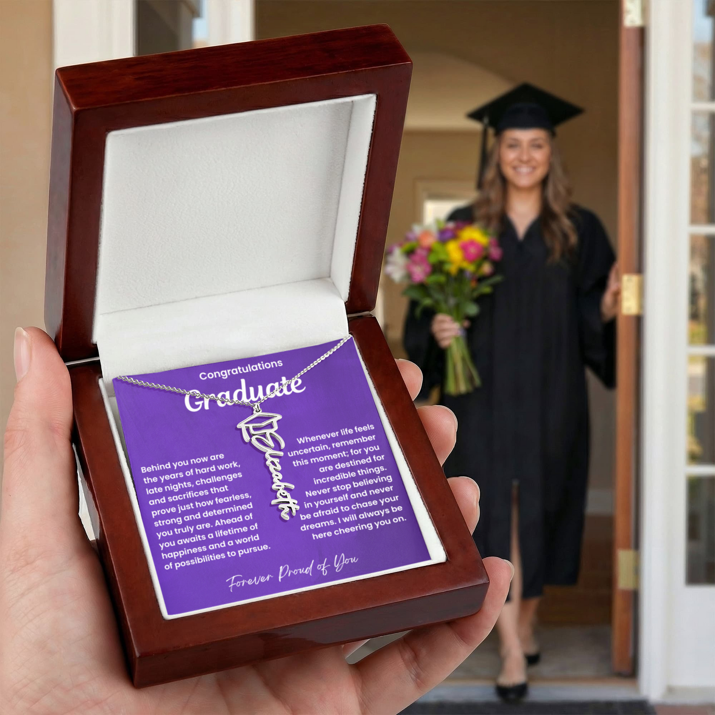 Congratulations Graduate-Name Necklace-P