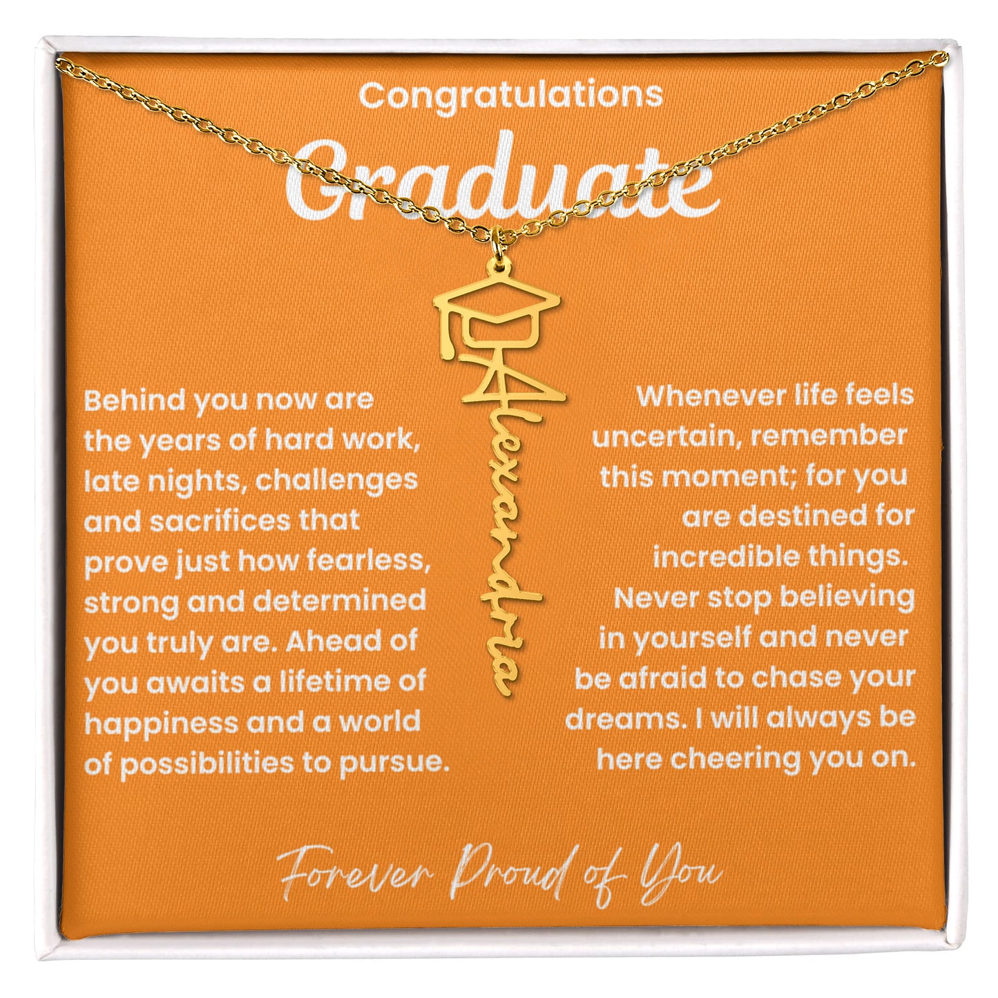 Congratulations Graduate-Name Necklace-O