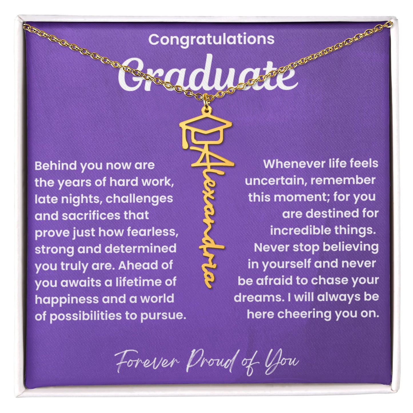 Congratulations Graduate-Name Necklace-P