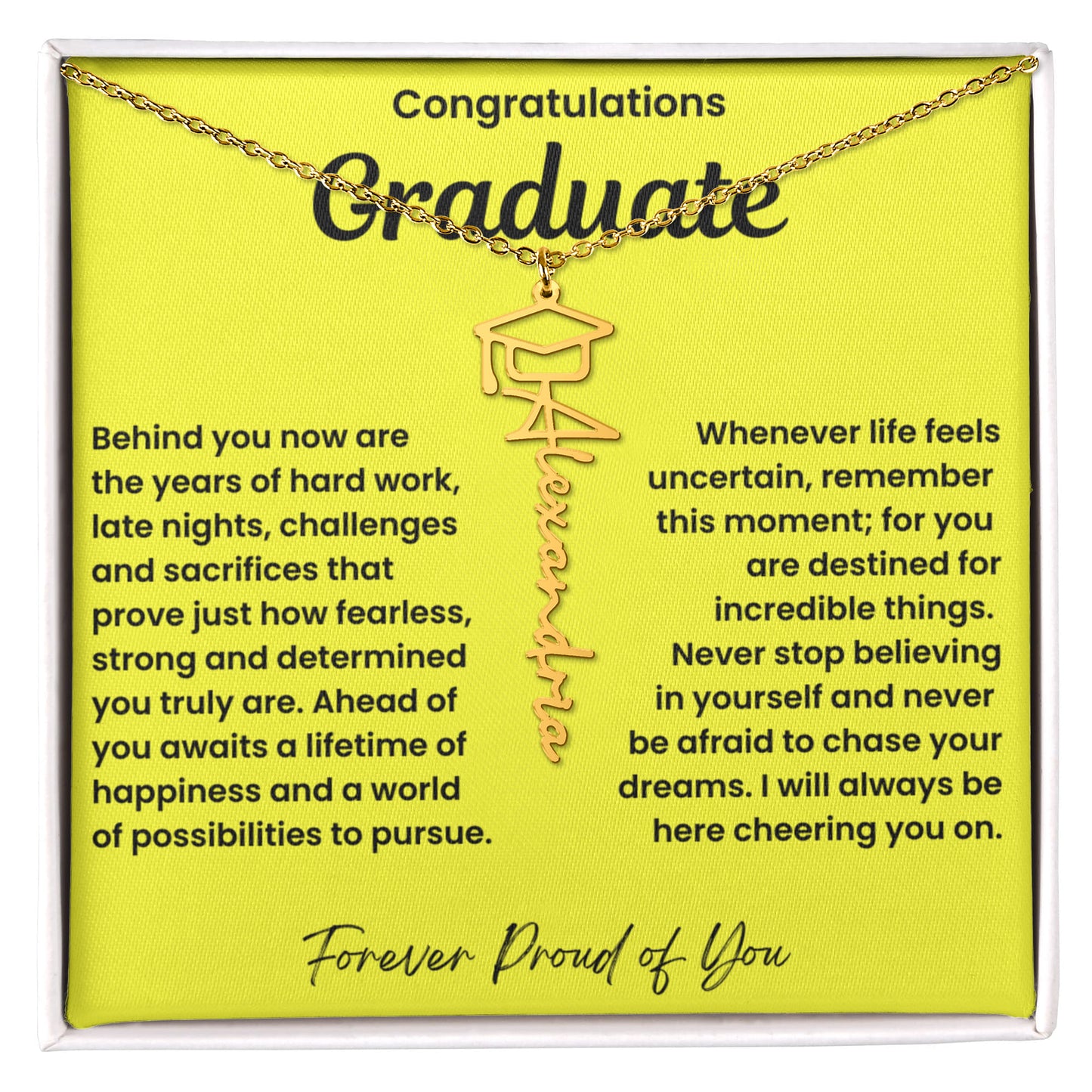Congratulations Graduate-Name Necklace-Y
