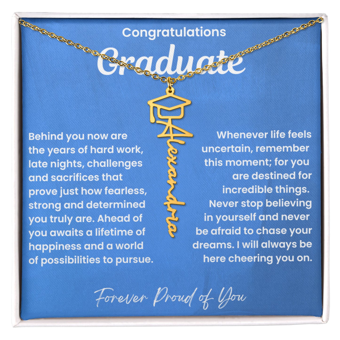 Congratulations Graduate-Name Necklace-LB