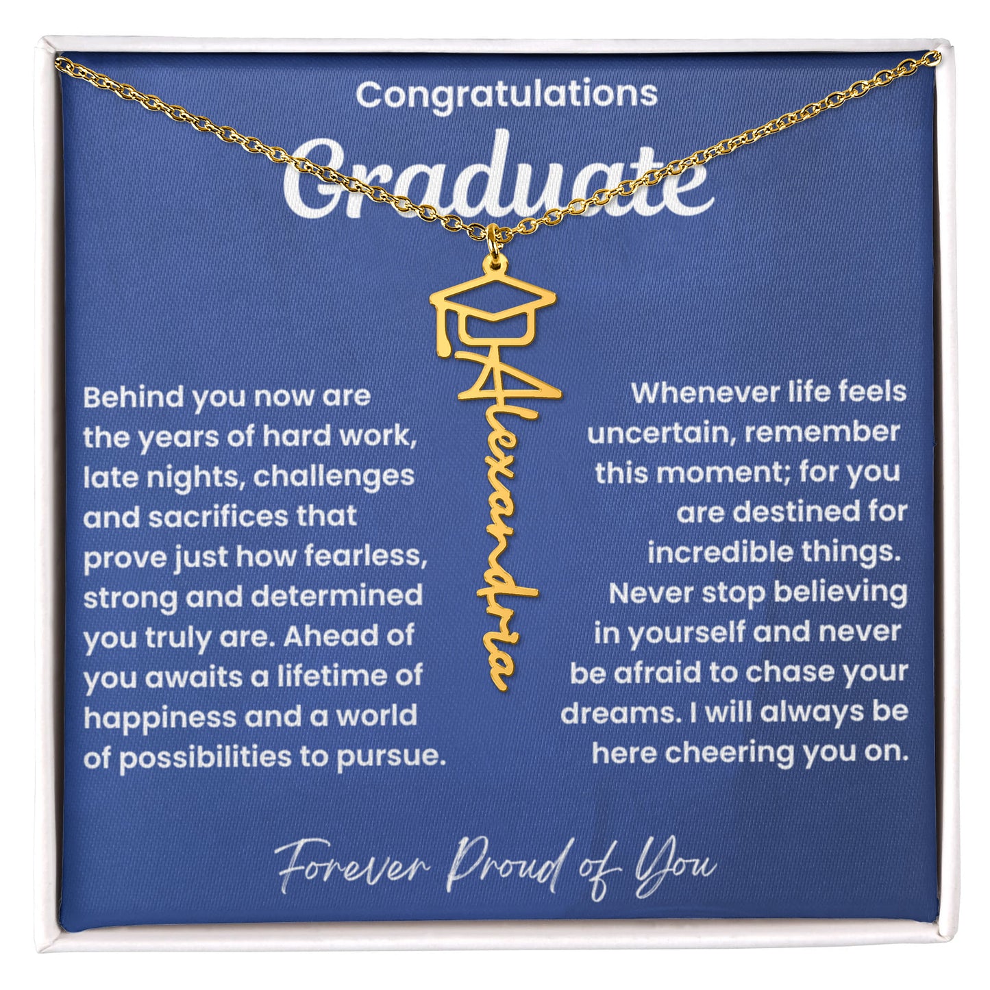Congratulations Graduate-Name Necklace-NB
