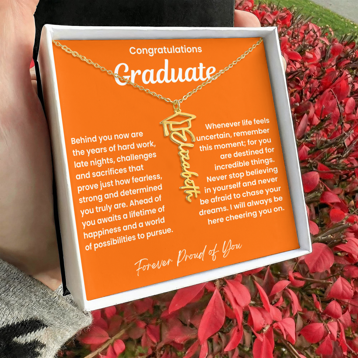 Congratulations Graduate-Name Necklace-O