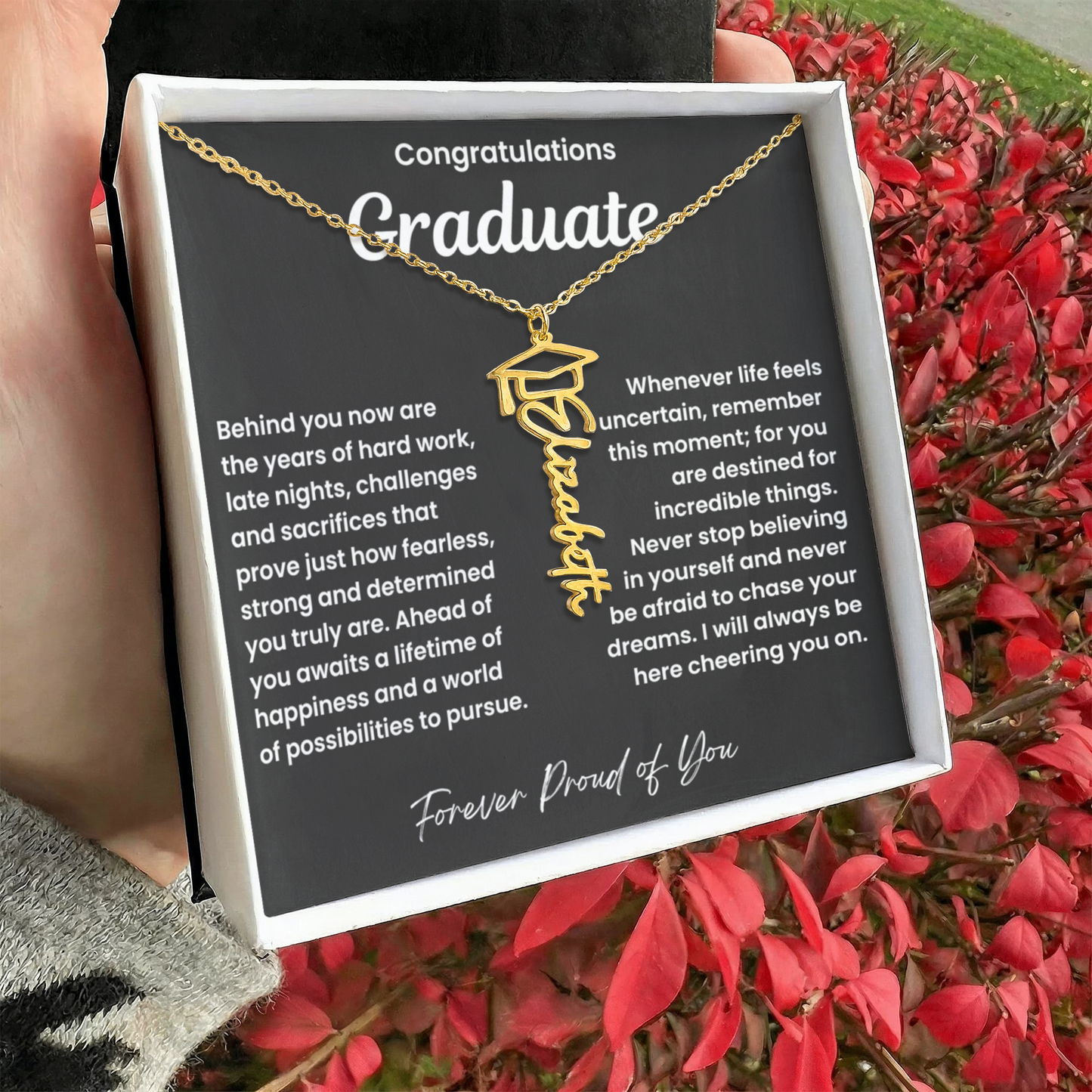 Congratulations Graduate-Name Necklace-BL