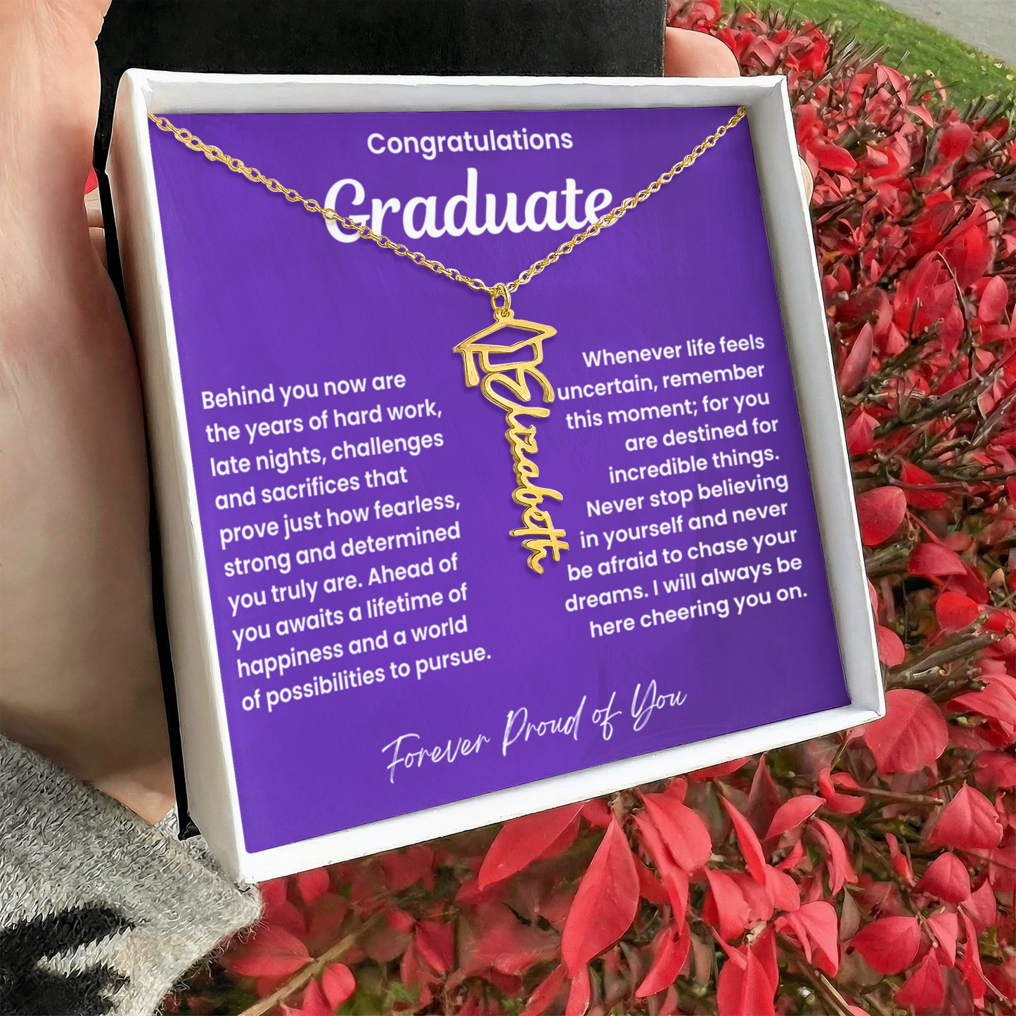 Congratulations Graduate-Name Necklace-P